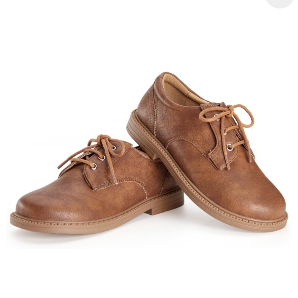 NWT Toddler Boy’s Brown Faux Leather Oxford Loafers